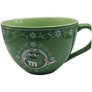 Green M&M World large cetamic character mug